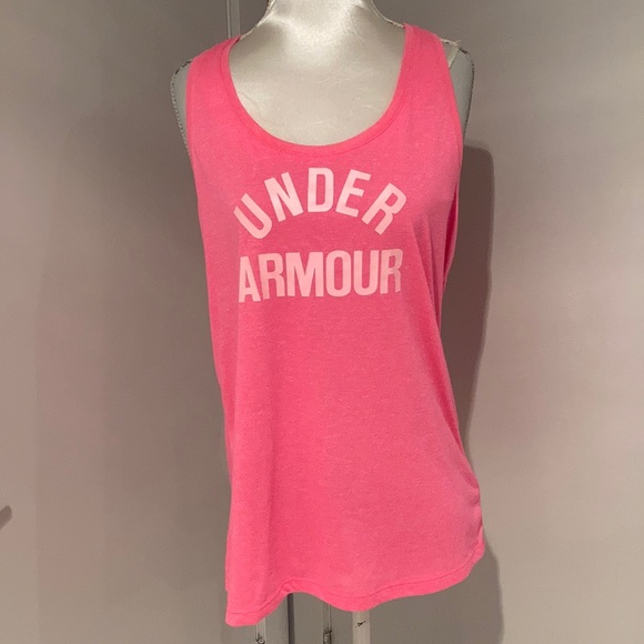 Under Armour Tops - 🧘‍♀️2/$30 UNDER ARMOUR Pink Tank top size Medium